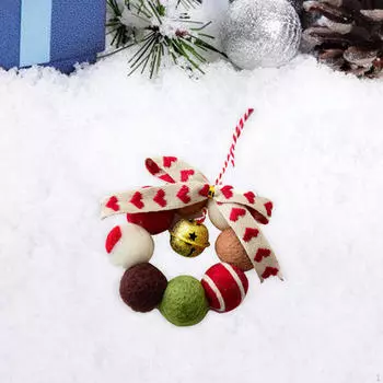 Christmas Tree Wreath Pendant Decor Collectible, Cute, Gift, Xmas Decoration Hanging Style A