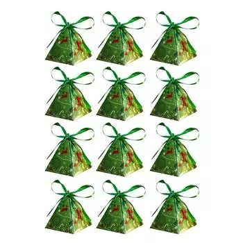 Christmas triangle party gift box Festive Holiday Decorations Favors For Wrapping Perfect For p A4O1 C-12pcs