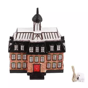 Christmas Vacation Holiday House LED Building Resin Craftsmanship Christmas Gift for Friends and