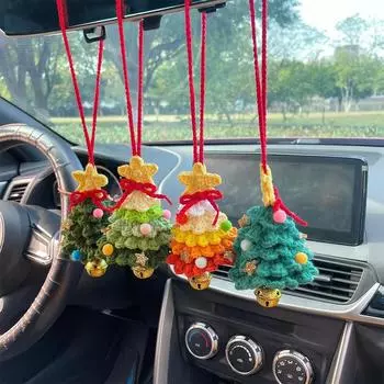 Christmas Wind Chimes Xmas Crochet Hanging Pendent Creative Crochet Christmas Tree 2025 New Year Christmas Decor