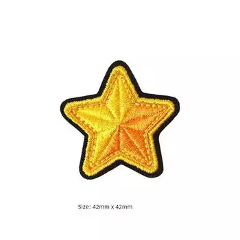 Christmas Wishing Star Brooch Christmas Pin Female Cartoon Cute Fabric Embroider Clothes Accessories Scarf Decorations Golden Christmas Star
