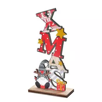 Christmas Wood Letter Ornament Festival Xmas Home Dining Bar Hotel Cafe Living Room Bedroom Decoration for Kids Children