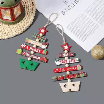 Christmas Wooden Decoration Pendant Faceless Old Man Pendant Shopping Mall Window Decoration Christmas Tree Pendant A