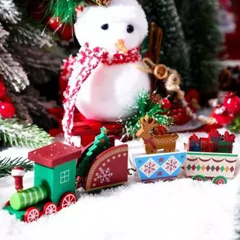 Christmas Wooden Train Ornament, Merry Christmas Decorations for Home 2025 Christmas Window Ornament, Xmas New Year Kids Gifts