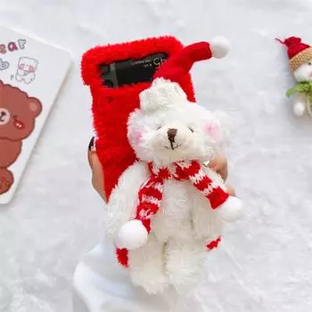 Christmas Z Flip 3 Phone Cover Z Flip 4 Bear Phone Case for Samsung Galaxy Z Flip 3 4 khaki-for Samsung Z Flip 4