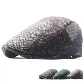 CHRLCK Ретро кепки газетчика, мужские восьмиугольные шапки, британские шляпы художников, осенне-зимние береты, плоские кепки с рисунком «елочка», берет в стиле хип-хоп 57-62cm