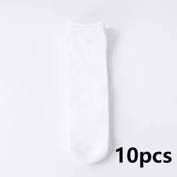 CHRLEISURE 10 шт. мужские носки из стали, износостойкие, тонкие, дышащие, носки из льда, короткие, дезодорирующие, не зацепляющиеся, шелковые носки one size 36-43