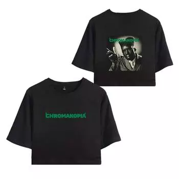 Chromakopia Повседневный топ без рукавов для женщин, летний уличный стиль, модный укороченный топ с круглым вырезом, облегающий, уличный XS розовый