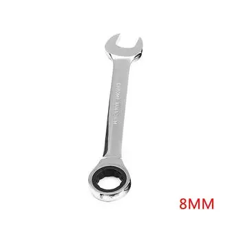 Chrome 6mm32mm Wrench Vanadium Steel Metric Fixed Head Spanner Ratchet 8MM