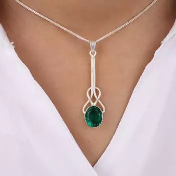 Chrome Diopside Gemstone 925 Sterling Silver Boho Jewelry Handmade Pendant 1.79 PP-60-9