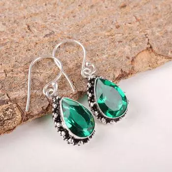 Chrome Diopside Gemstone 925 Sterling Silver Handmade Earrings Mother s Day Gift EE-97-2