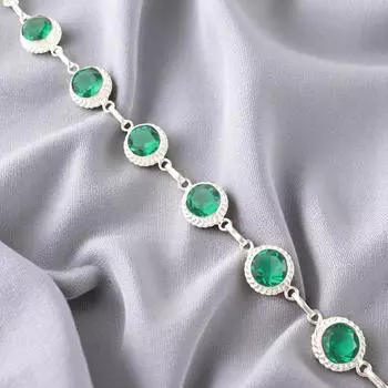 Chrome Diopside Gemstone 925 Sterling Silver Jewelry Handmade Chain Bracelet 9 RB-8-2