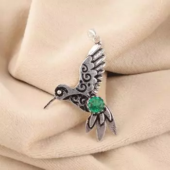 Chrome Diopside Gemstone 925 Sterling Silver Pendant 1.8 Jewelry Gift For Mom CP-20-6