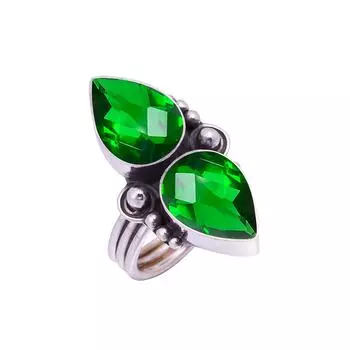 Chrome Diopside Gemstone 925 Sterling Silver Ring V9358, Green Ring, Pear Ring, Valentin s Day Gift, Gift For Her, Birthday Gift, Handmade Jewelry, Si