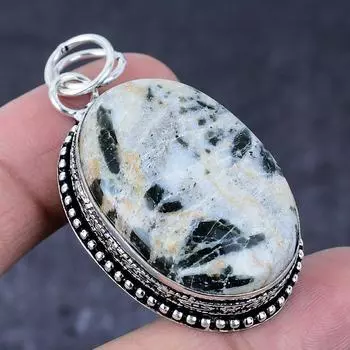 Chrome Diopside Gemstone Handmade 925 Sterling Silver Jewelry Pendant 2.17 b8V28