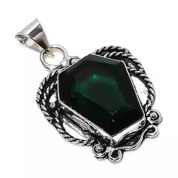Chrome Diopside Gemstone Handmade 925 Sterling Silver Jewelry Pendant 1.69 s7n60