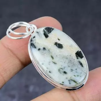 Chrome Diopside Gemstone Handmade 925 Sterling Silver Jewelry Pendant 2.09 D4w70