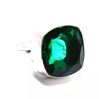 Chrome Diopside Gemstone Handmade 925 Sterling Silver Jewelry Ring Size 9 u5N81