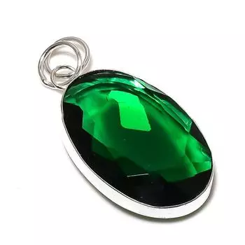 Chrome Diopside Gemstone Handmade 925 Sterling Silver Jewelry Pendant 2.17 Z3a01