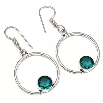 Chrome Diopside Gemstone Handmade Gift For Her Silver Jewelry Earrings 2