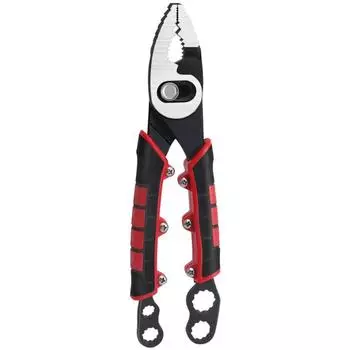 Плоскогубцы с рыбьим носом из хром-ванадиевой стали, нескользящие, многофункциональные, электрик, обжимные клещи 8-14 мм, инструмент для зачистки проводов, электрик