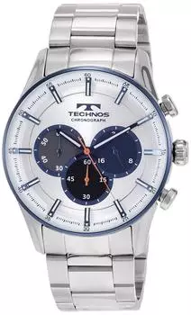 Chronograph Watch 10 ATM Water Resistant T8588NS Silver [Technos] Men s