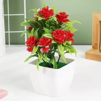 Chrysanthemum Hydrangea Simulated Calla Artificial Flowers Potted Green Plants StyleA