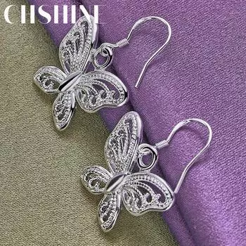 CHSHINE серьги-бабочки из стерлингового серебра 925 пробы для женщин, модные очаровательные ювелирные изделия 3.50*2.30cm