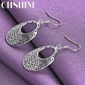 CHSHINE серьги из стерлингового серебра 925 пробы с полыми солнцезащитными шляпами для женщин, модные очаровательные ювелирные изделия 1.70*2.40cm