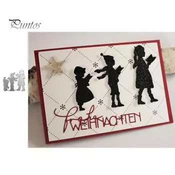 Чтение детей резки штампы DIY записки тиснение бумажные карты декор трафарет серебряный