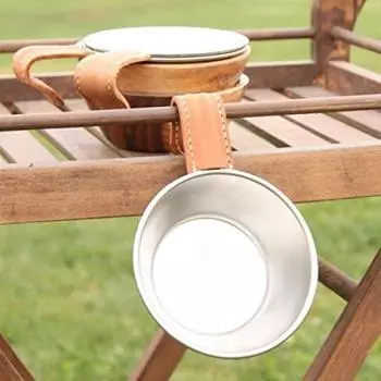 Что будет, то будет Кожаный чехол для ручки чашки Sierra, цветная строчка из кожи (Темно коричневый) (Темно коричневый)