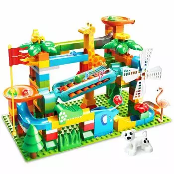CHTOY Slope Toy Building Blocks Jungle Adventure Toy Blocks Looping Coaster 3D Puzzle для детей Рождественский подарок на день рождения (178 шт.)