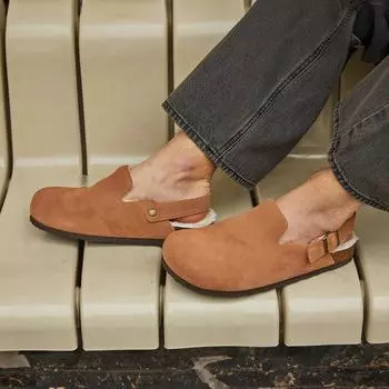 [CHUBASCO] МЮЛ CHUBASCO CANTO FUR BACK STRAP FCC2403 TAN, FCC2403, 7000030984, Популярная корейская обувь 230