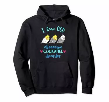 Chubby have OCD parrot cute hoodie I obsessive-compulsive disorder чёрный