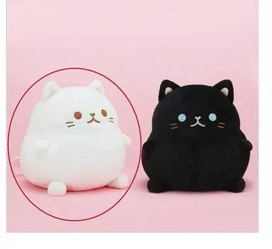 Chubby Life Squishy Plush Chest Circumference White Single Item Toy, XL, Approx. 33cm, 95cm, Cat,