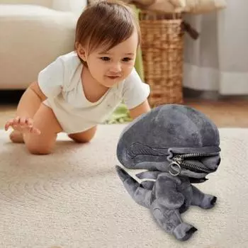 Чучело инопланетянина, плюшевая кукла с застежкой-молнией и ртом, коллекция игрушек для детей, фанатов, 3D, мягкие плюшевые куклы, многофункциональные подарки для декора комнаты