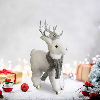 Чучело оленя, рождественский лось, декоративная фигурка, украшение, подарок, милая коллекция Red Scarf