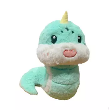 Чучело змеи Lucky Snake для фотосъемки, милая детская плюшевая игрушка для украшения стола зелёный