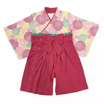 chuckle BABY Hakama Romper Детская одежда для девочек Комбинезон Baby Hakama Kimono 80 см Розовый (Смеющийся ребенок) П2513-80-20 розовый