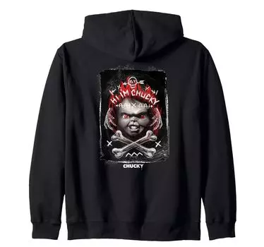 chucky doodle zip hoodie чёрный