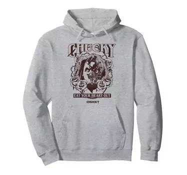 Chucky Eat Your Heart Out Hoodie серый
