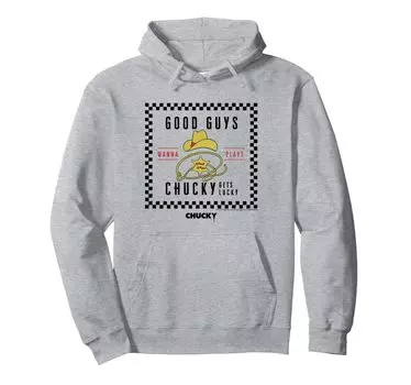 Chucky Good Guys Checkers Hoodie серый