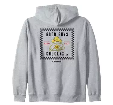Chucky Good Guys Checkers Zip Hoodie серый