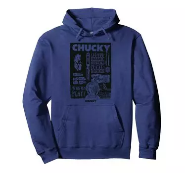 Chucky He Wants You Flyer Hoodie синий