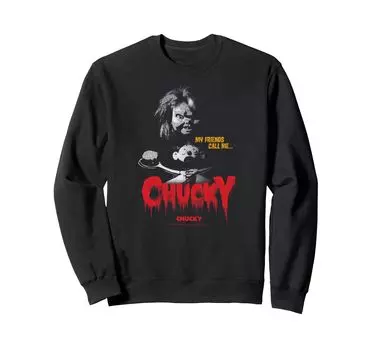 Chucky My Friends Call Me Chucky Vintage Sweatshirt чёрный