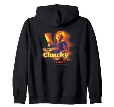 Chucky My Friends Call Me Chucky Zip Hoodie чёрный