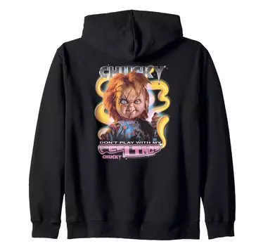 Chucky Play With My Feelings Zip Hoodie Don t чёрный