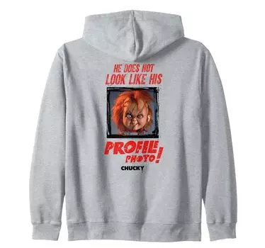 Chucky Profile Picture Meme Zip Hoodie синий