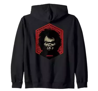Chucky silhouette zip hoodie чёрный