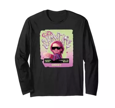 Chucky Sorry Back Ретро-джек с длинным рукавом. Футболка Чаки чёрный